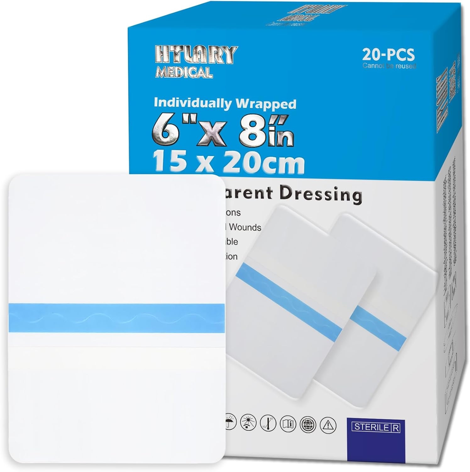Transparent Film Dressing 4'' x 5'', 50 Packs Waterproof Wound Bandage Adhesive Patches, Wound Cover Patches for Post Surgical Shower, IV Shield, Tattoo Aftercare Bandage - Image 7