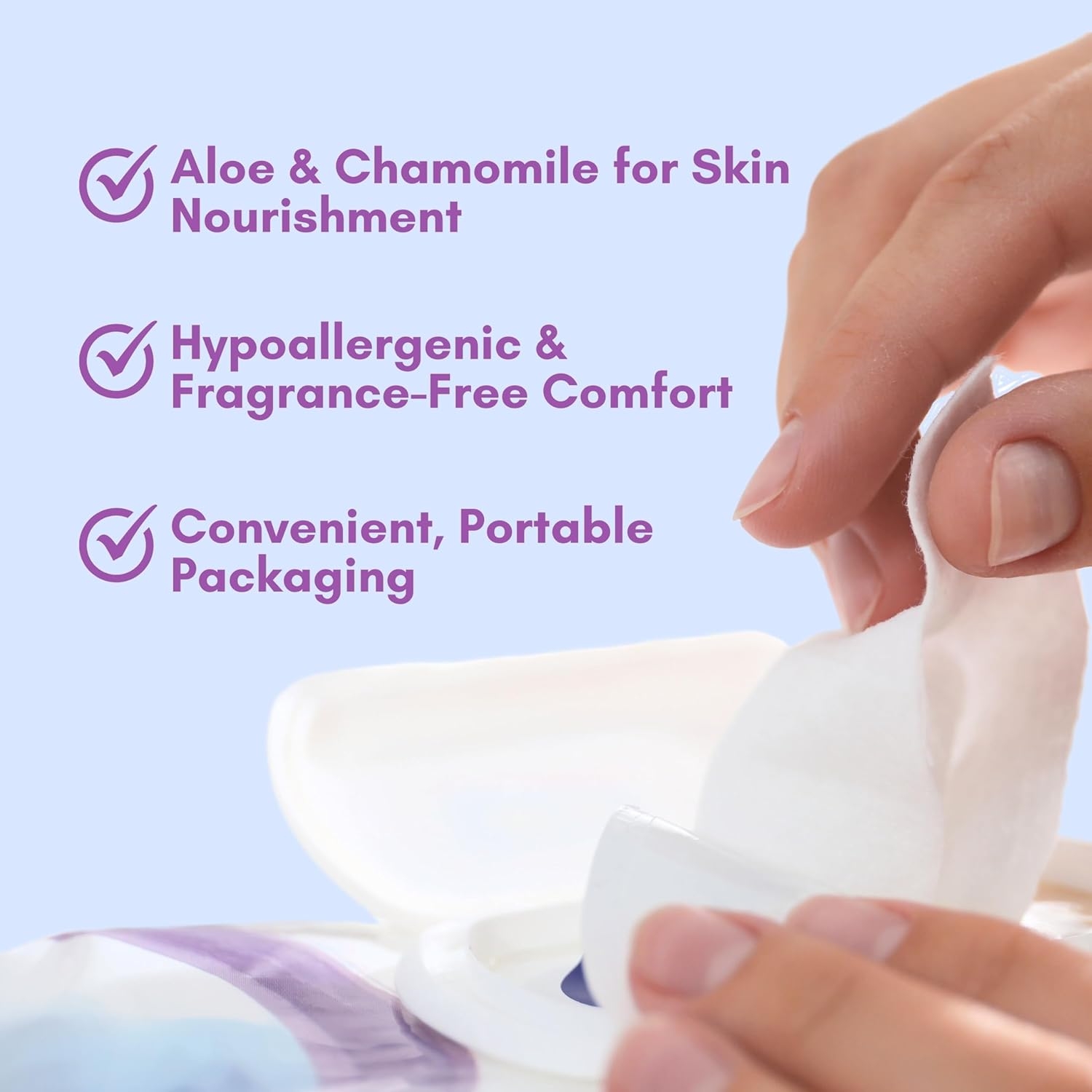 Nurture XL Antibacterial Body & Hand Sanitizing Wipes | Alcohol-Free Antiseptic Wet Towelettes for Germ Removal, Disinfecting Skin, Sanitizing Hands |Cleaning Cloths | Adults & Baby | Thick & Strong - Image 6