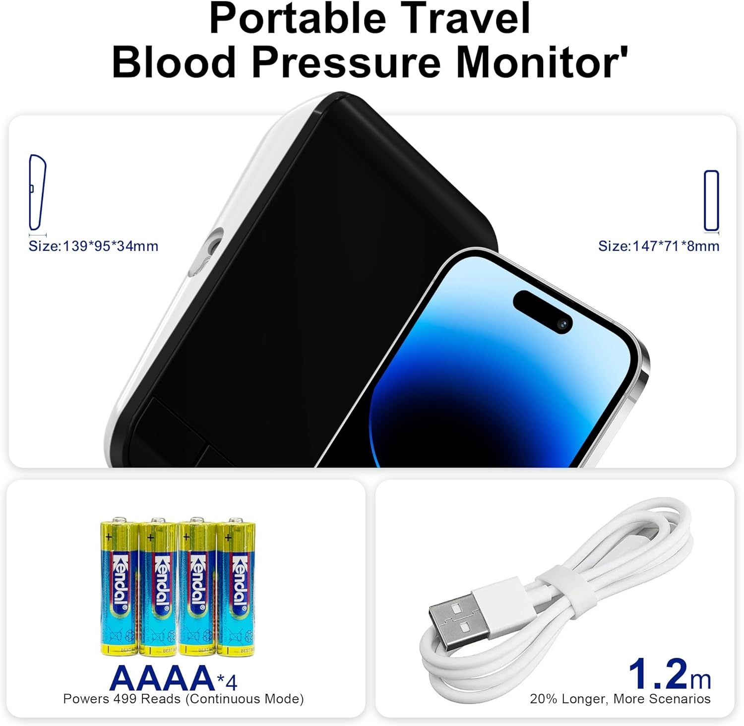 Automatic Upper Arm Blood Pressure Monitor for Home Use with 9-17in & 13-21in L/XL/Extra Large Cuff, Accurate Measurement Guidance, Portable Fit Big Arms BP Machine - Image 7