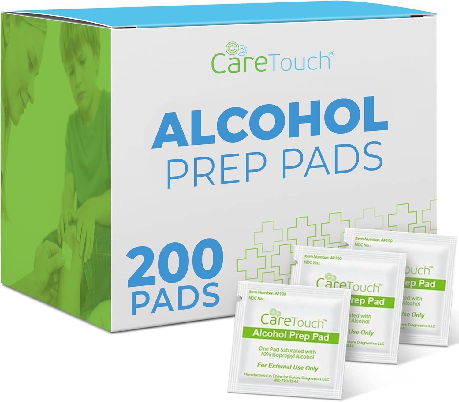 Care Touch Alcohol Wipes Individually Wrapped - Prep Pads with 70% Isopropyl Alcohol, Great for Home, Medical & First Aid Kits Sterilized, Antiseptic 2-Ply Swabs 400 Count - Image 7