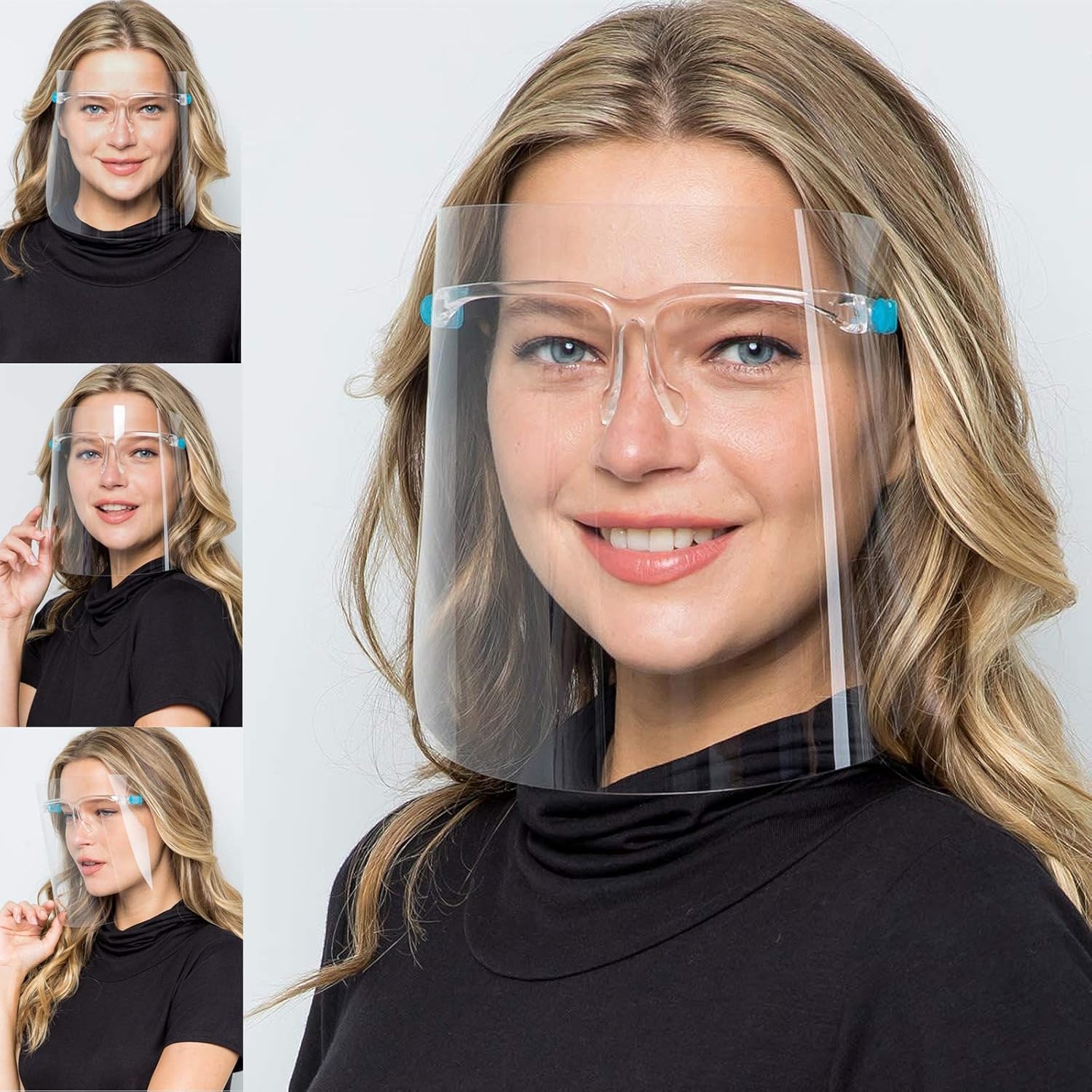 salipt Anti-fog Reusable Face Shields with Glasses Frame Set for Men and Women,6 Glasses and 12 Shields - Image 2