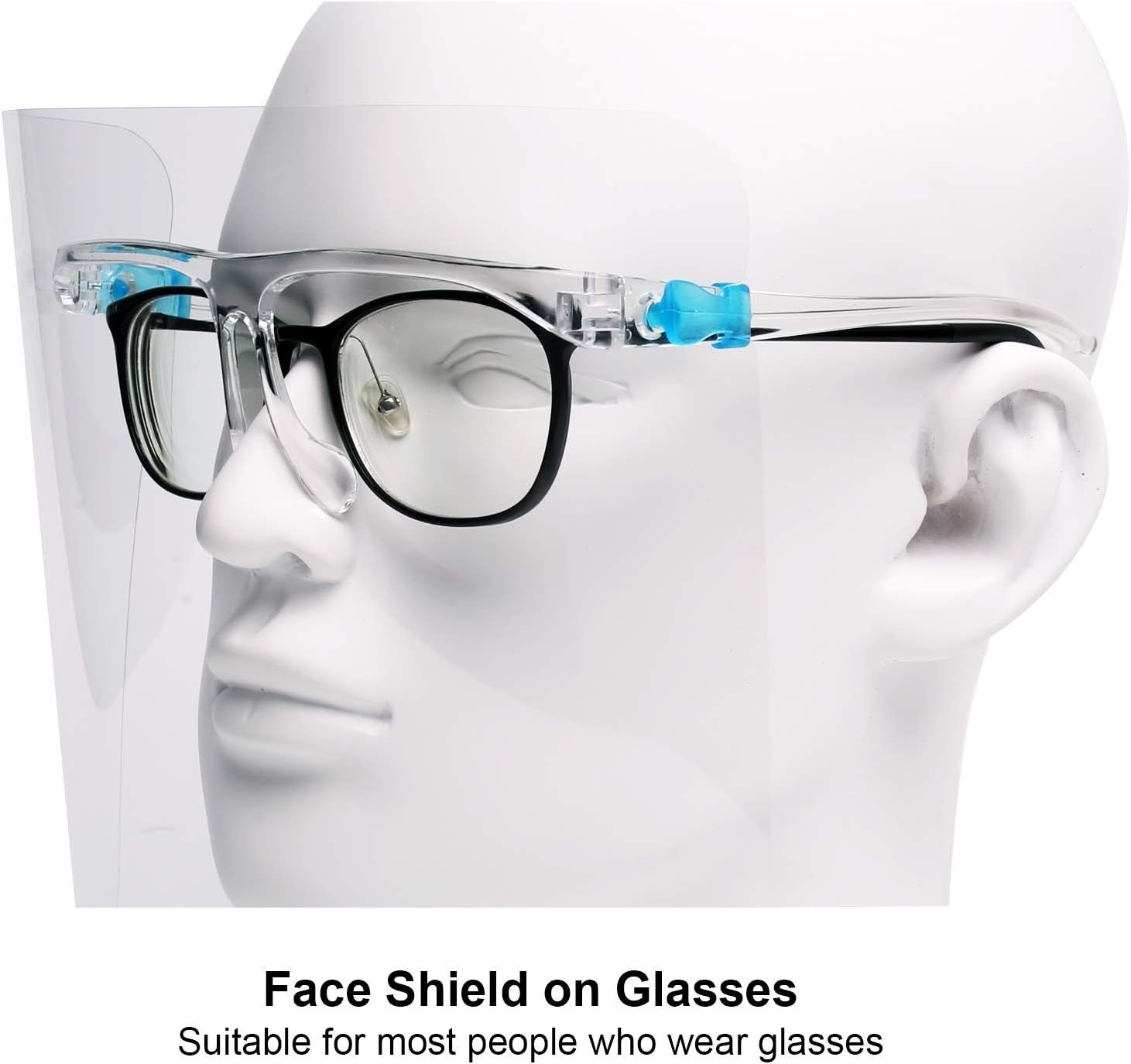 salipt Anti-fog Reusable Face Shields with Glasses Frame Set for Men and Women,6 Glasses and 12 Shields - Image 3