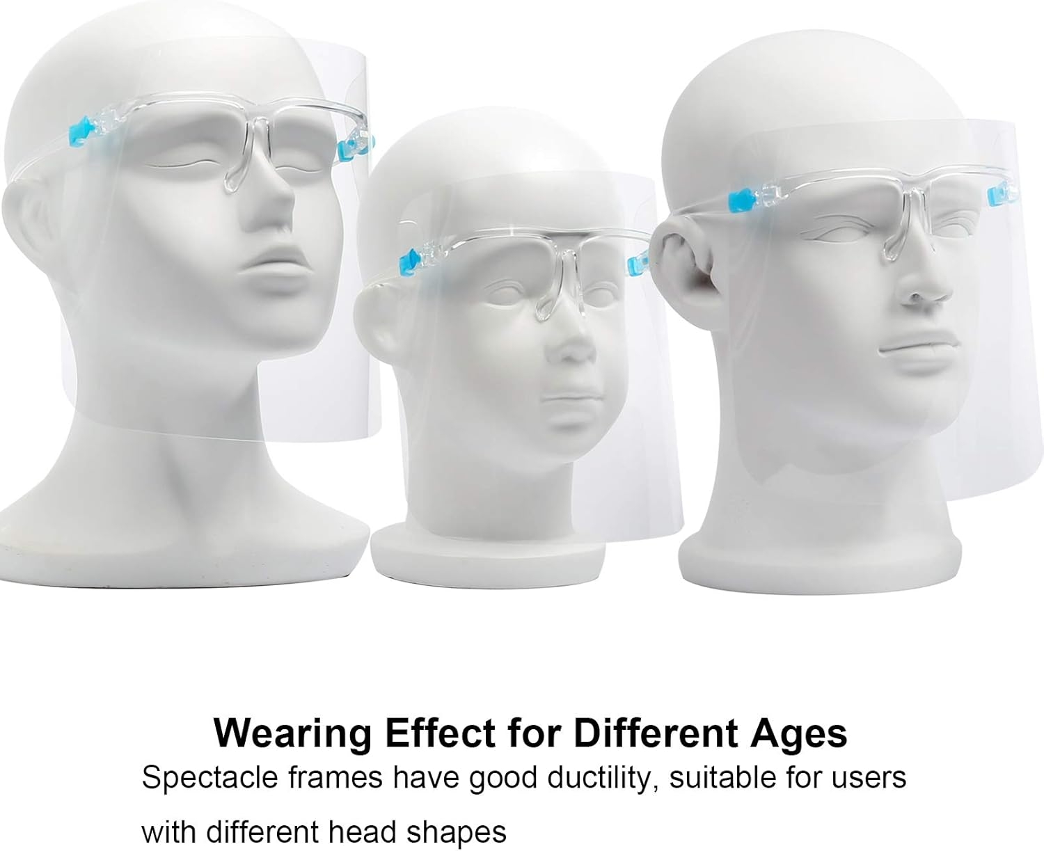 salipt Anti-fog Reusable Face Shields with Glasses Frame Set for Men and Women,6 Glasses and 12 Shields - Image 4